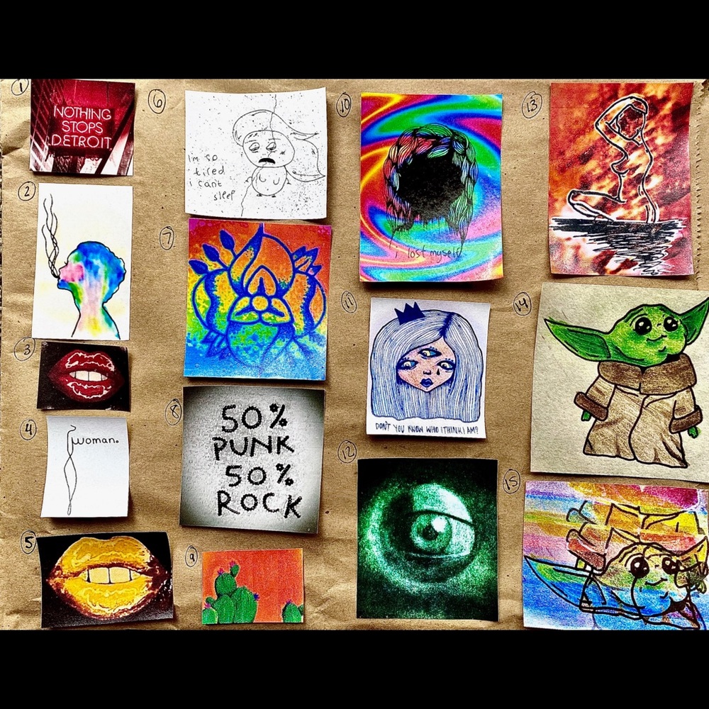 Pick 4 Stickers—self-designed,completely handmade!